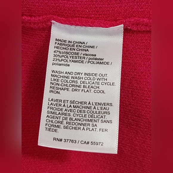 ELLA RAFAELLA Plus Size Relaxed Sweater Blazer Hot pink, 1X - Picture 8 of 8